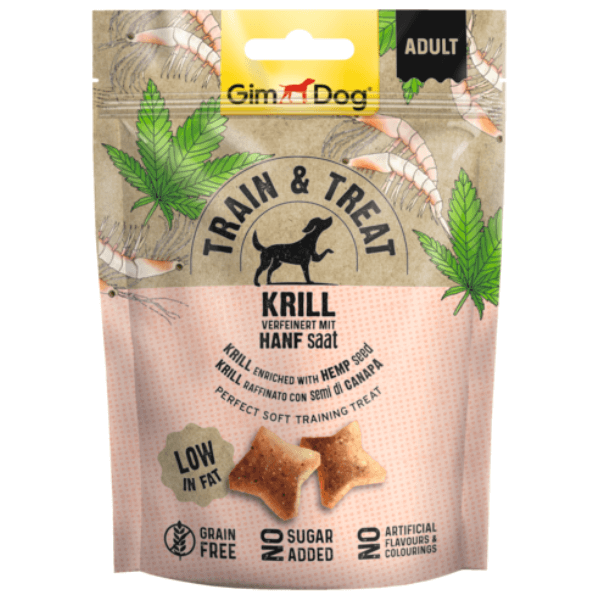 Recompense pentru caini Gimdog Train&Treat Krill 125g - Animax