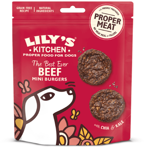 Recompense pentru caini Lily's Kitchen Mini Burgers Vita 70g - Animax