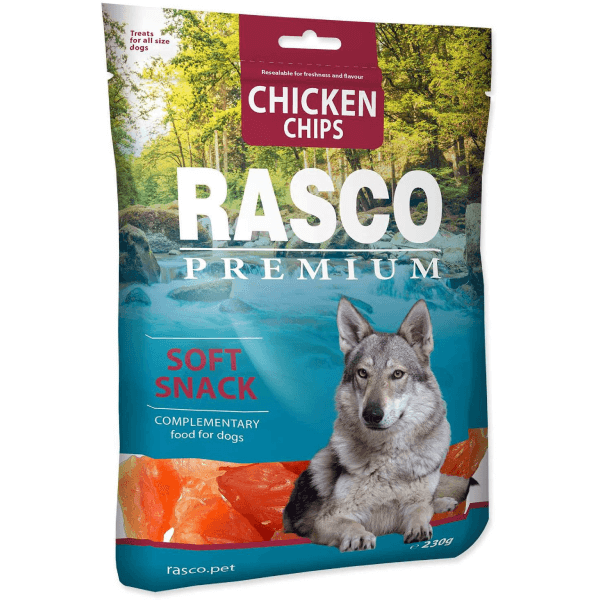 Recompense pentru caini Rasco Soft Chips Pui 230g - Animax