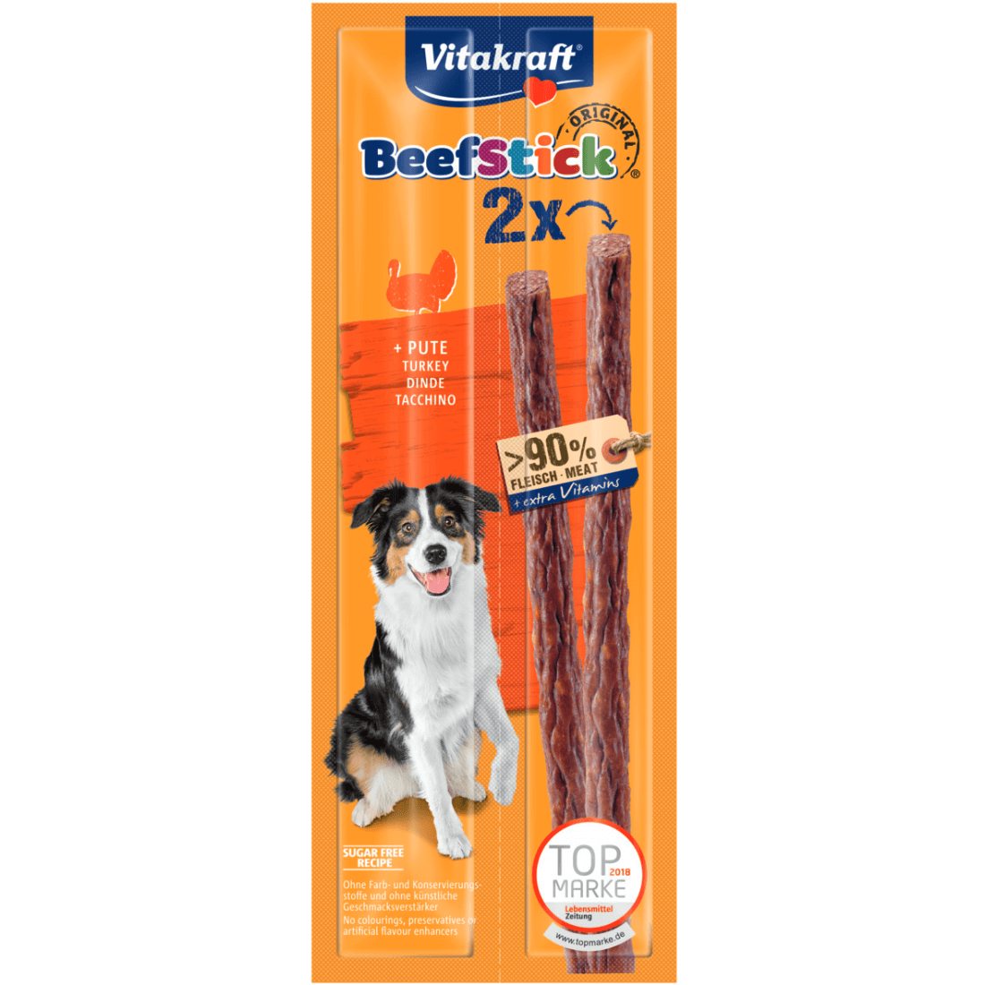 Recompense pentru caini Vitakraft Duo Beef Stick cu Pasare 2x12gr - Animax