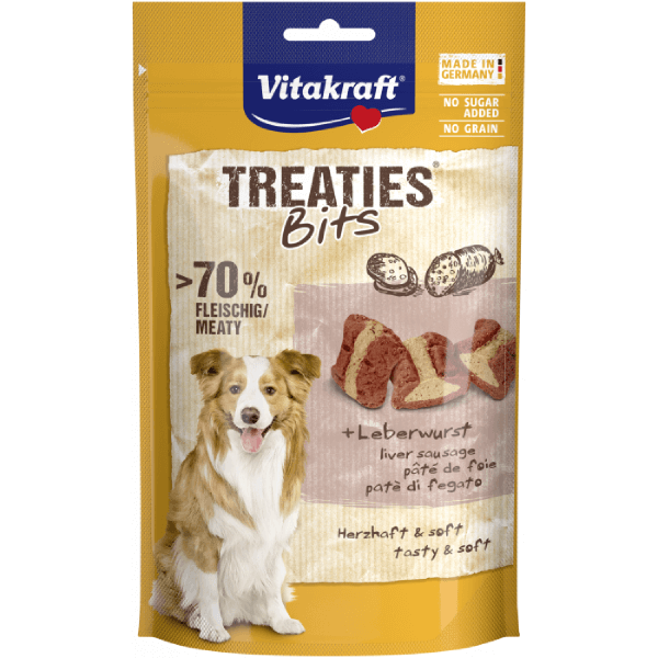 Recompense pentru caini Vitakraft Treaties Bits Leberwurst 120g - Animax
