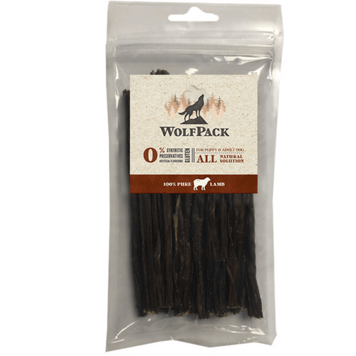 Recompense pentru caini WolfPack Batoane naturale din carne de miel 100g - Animax