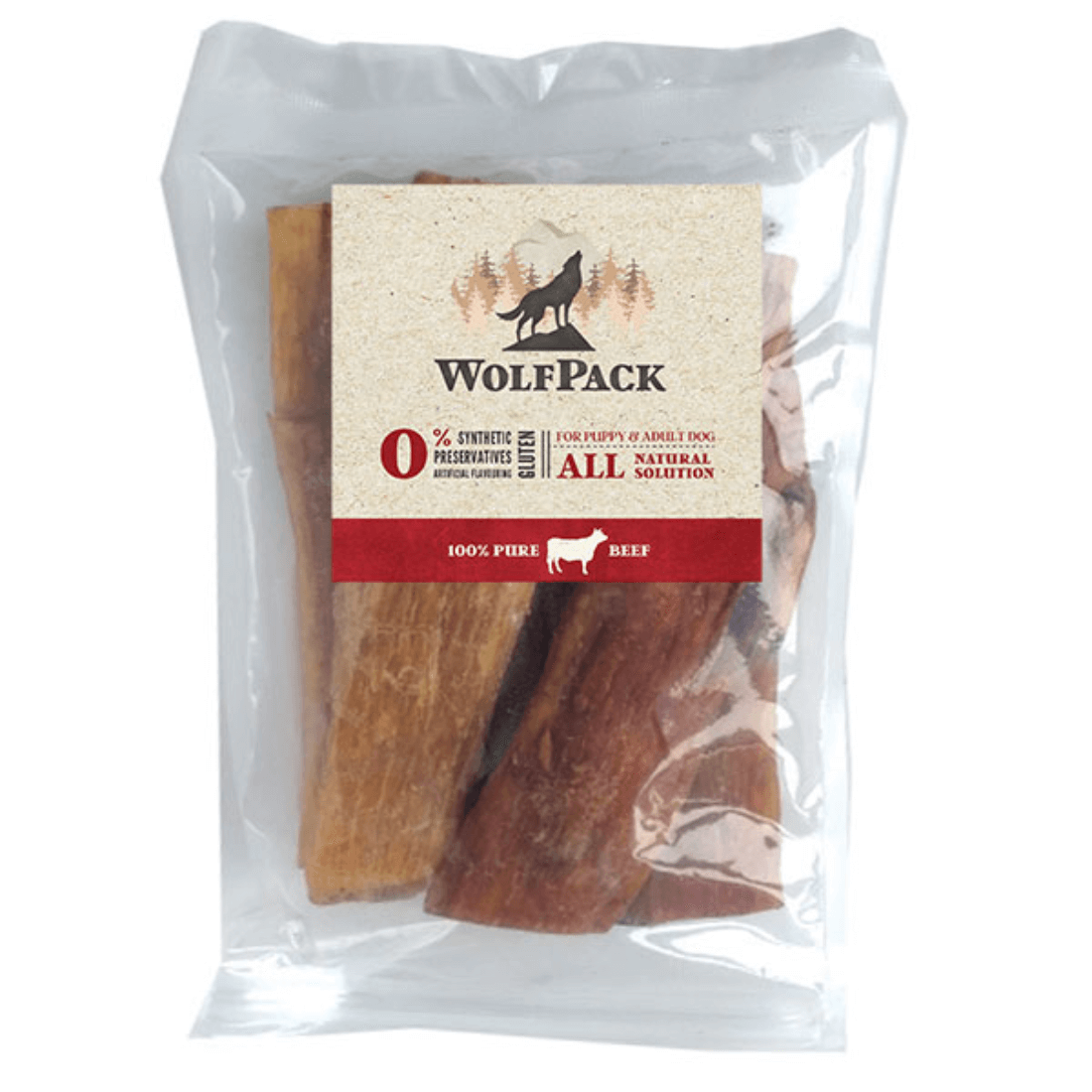 Recompense pentru caini WolfPack Tendon cervical de vita 200g - Animax