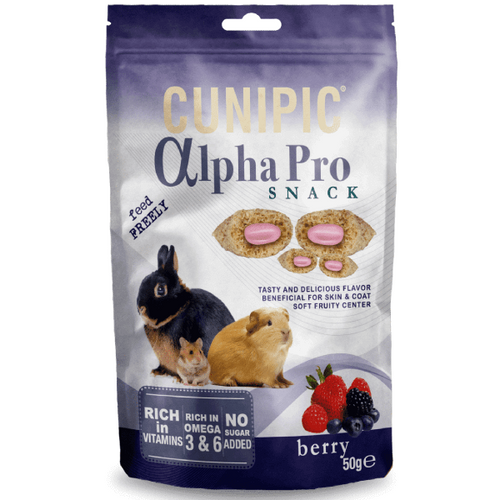 Recompense pentru rozatoare Cunipic Alpha Pro Snack Fructe de padure 50g - Animax