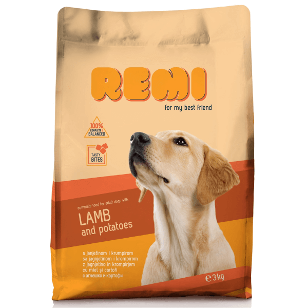 Hrana uscata pentru caini Remi Dog Miel&Cartofi 3kg - Animax