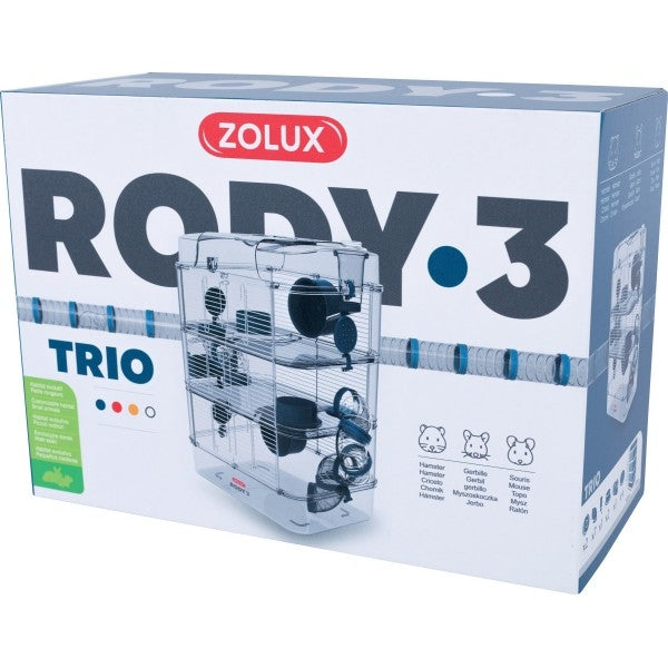 Cusca pentru rozatoare Rody Blue 3 etaje 41X27X53cm - Animax