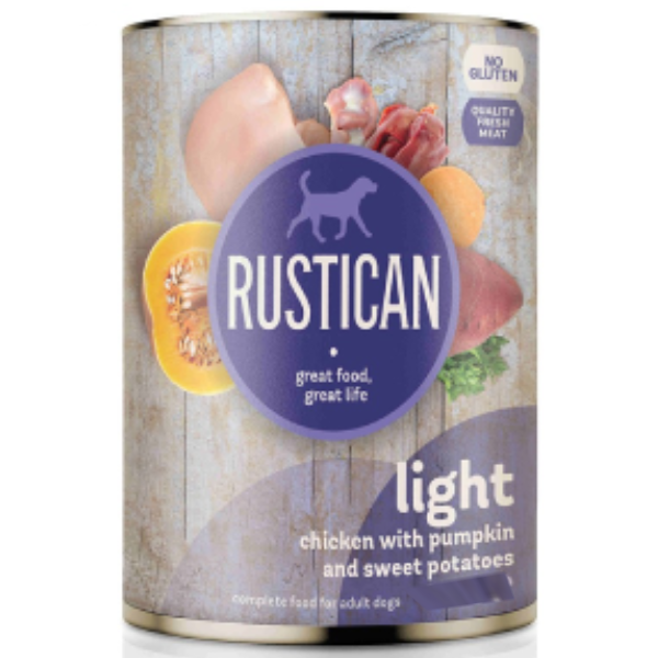 Hrana umeda pentru caini Rustican Light Pui/Dovleac 800g - Animax