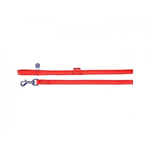 Lesa din piele pentru caini Macleather Rosu 25mm - Animax