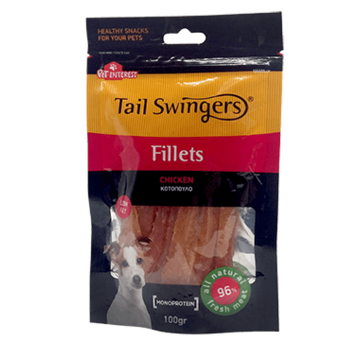 Snack file de pui TAIL SWINGERS 100g - Animax