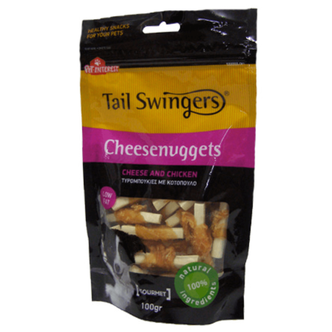 Snack nuggets cu branza si pui TAIL SWINGERS 100g - Animax