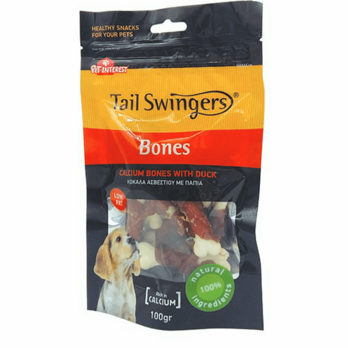 Snack oase cu calciu si rata TAIL SWINGERS 100g - Animax
