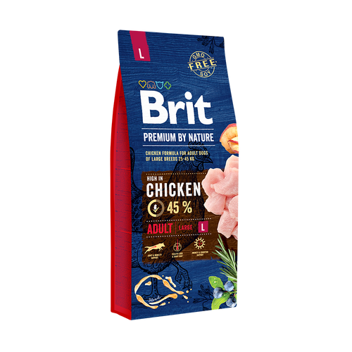 Hrana uscata pentru caini Brit Premium By Nature Adult L 15 Kg - Animax