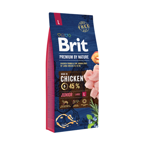 Hrana uscata pentru caini Brit Premium By Nature Junior L 15 Kg - Animax
