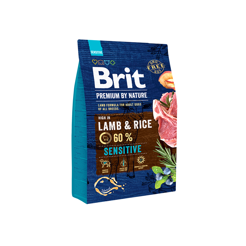 Hrana uscata pentru caini Brit Premium by Nature Sensitive Lamb 3Kg - Animax