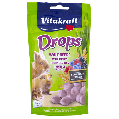 Drops pentru porcusori de Guineea Vitakraft Wild Berries 75g - Animax