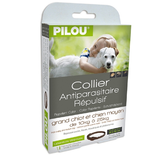 Zgarda antiparazitara pentru caini de talie medie Pilou 60cm - Animax