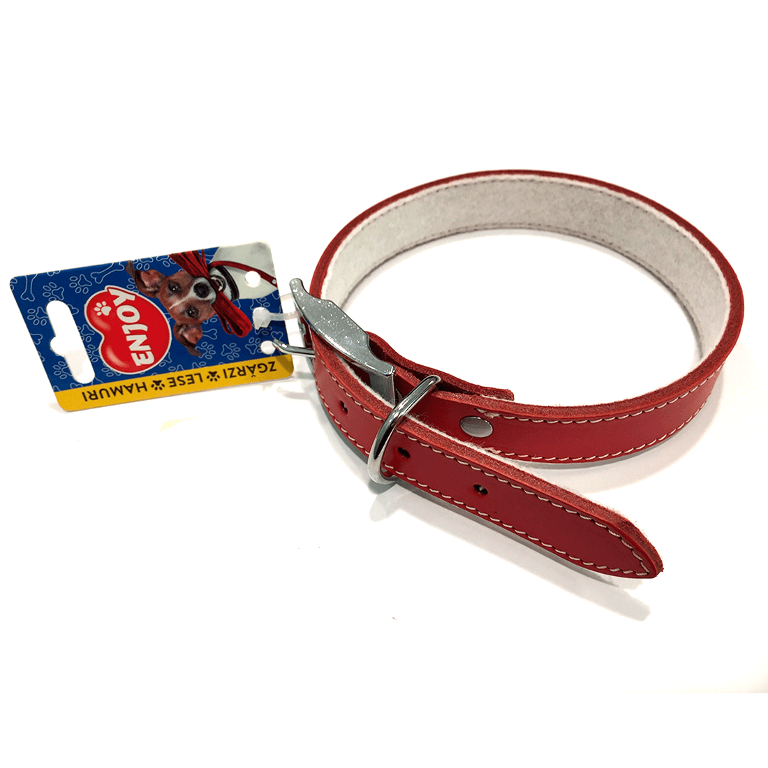 Zgarda din piele Enjoy HQ XL Rosu 25x550mm - Animax