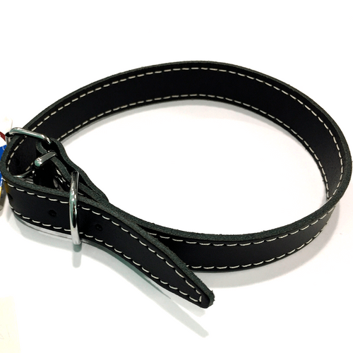 Zgarda reglabila din piele Enjoy XL Negru 22x550mm - Animax
