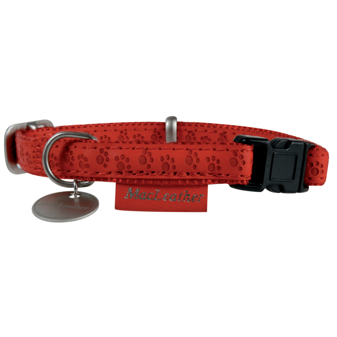 Zgarda reglabila rosie pentru caini Macleather 15mm Z 522035RO - Animax