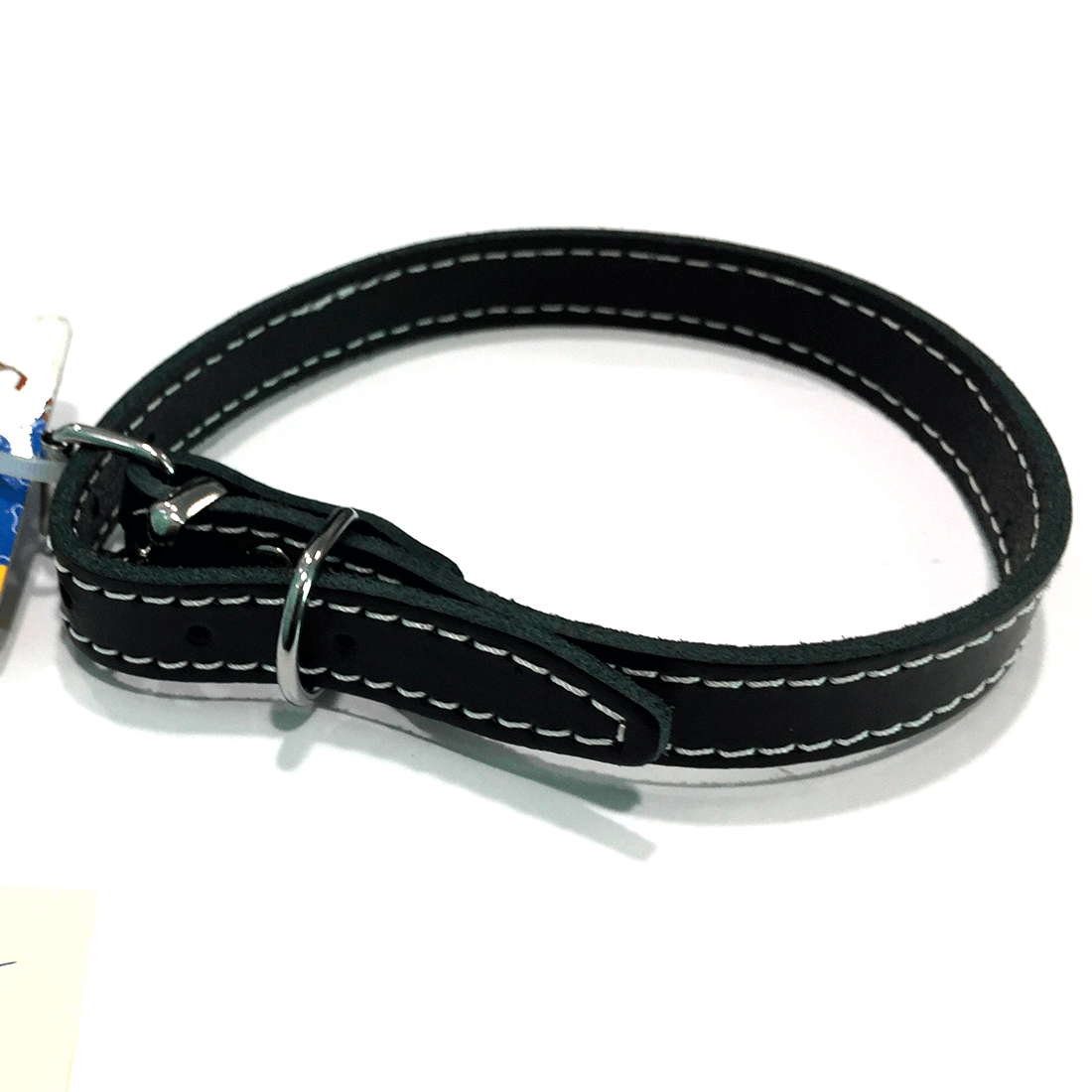 Zgarda reglabila din piele Enjoy M Negru14x400mm - Animax