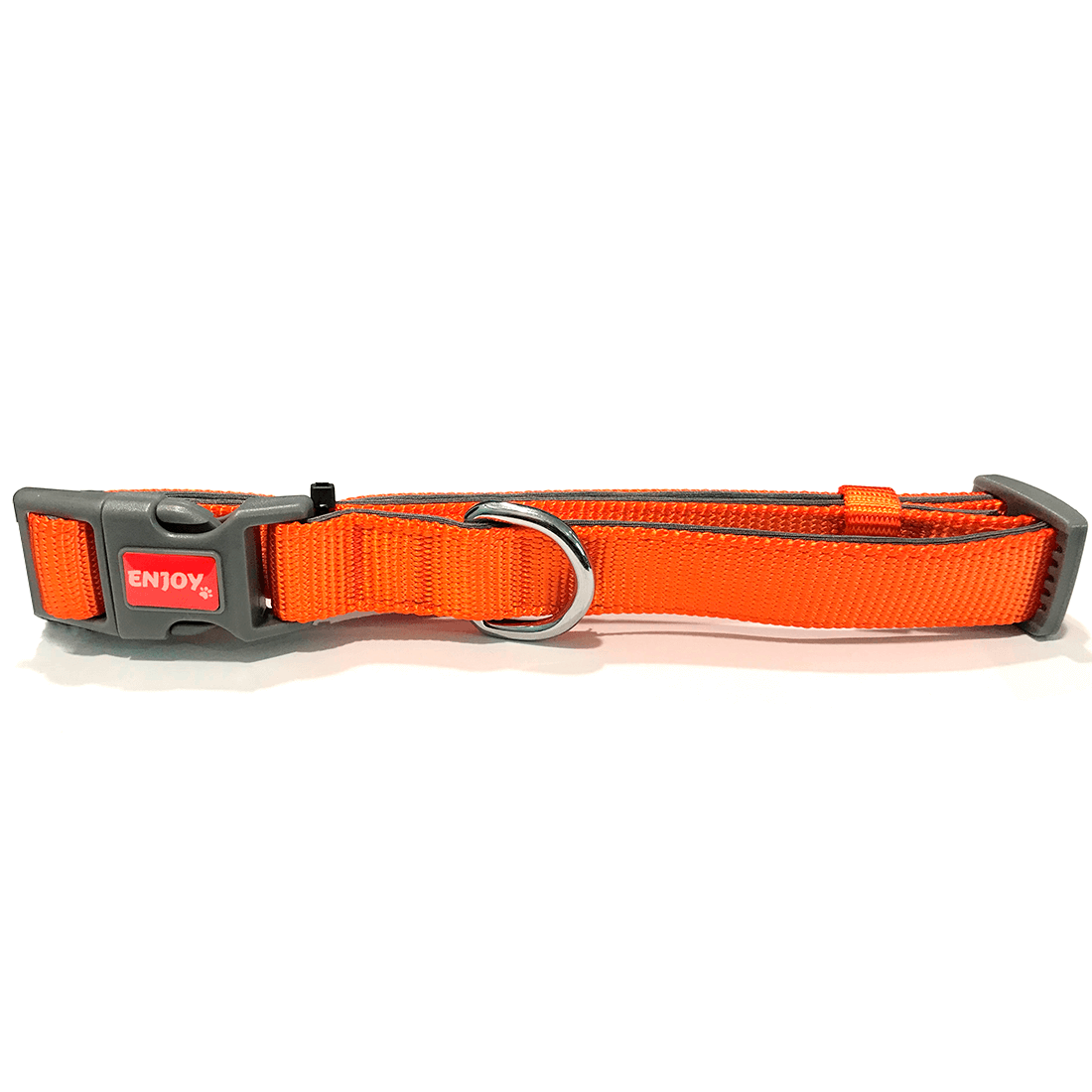 Zgarda portocalie pentru caini din nylon si neopren Enjoy 42-62 cm - Animax